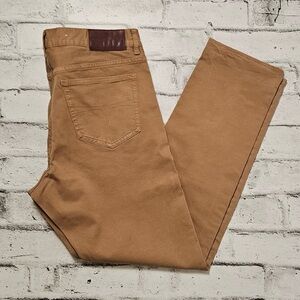 Tiger of Sweden Tan Slim Fit Stretch Pants Mens Casual Cotton Blend Trousers